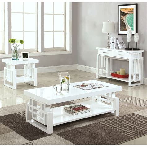 Quotes White Living Room Table Set